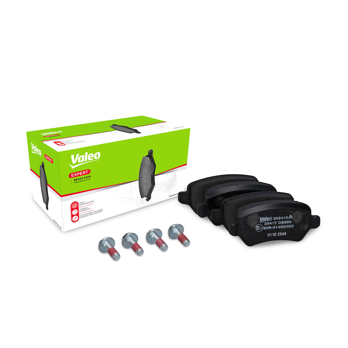 Jeu de 4 plaquettes de frein VALEO ref. 302410A